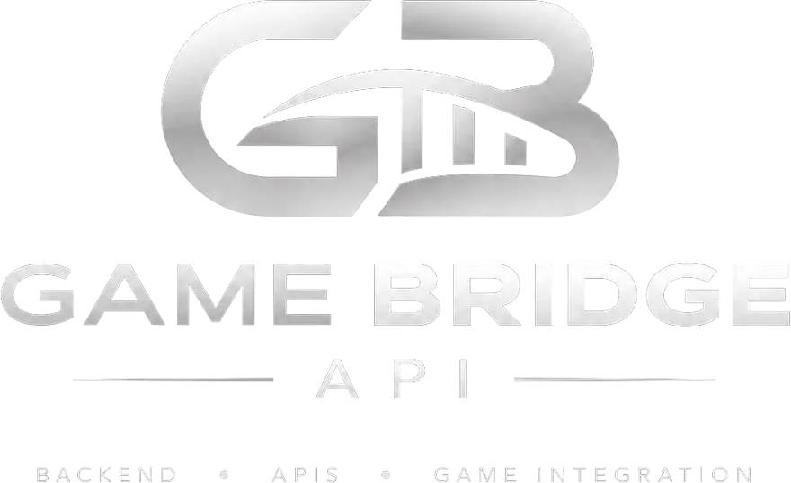 Gamebridge API logo: game systems backend, APIs and game integration