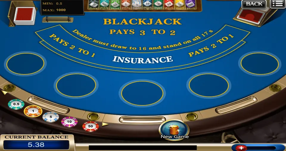Dragon Fury blackjack table inside the player app managed from a Dragon Fury admin account