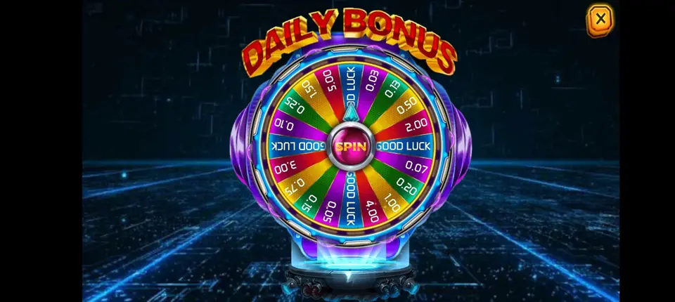 Orion Stars daily bonus wheel inside the player app