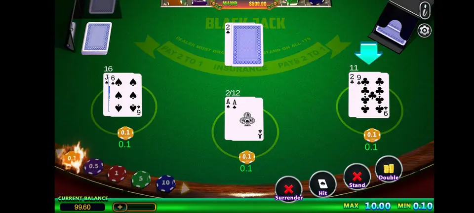 Panda Master VIP blackjack table, part of the card games agents can point players to besides fish tables