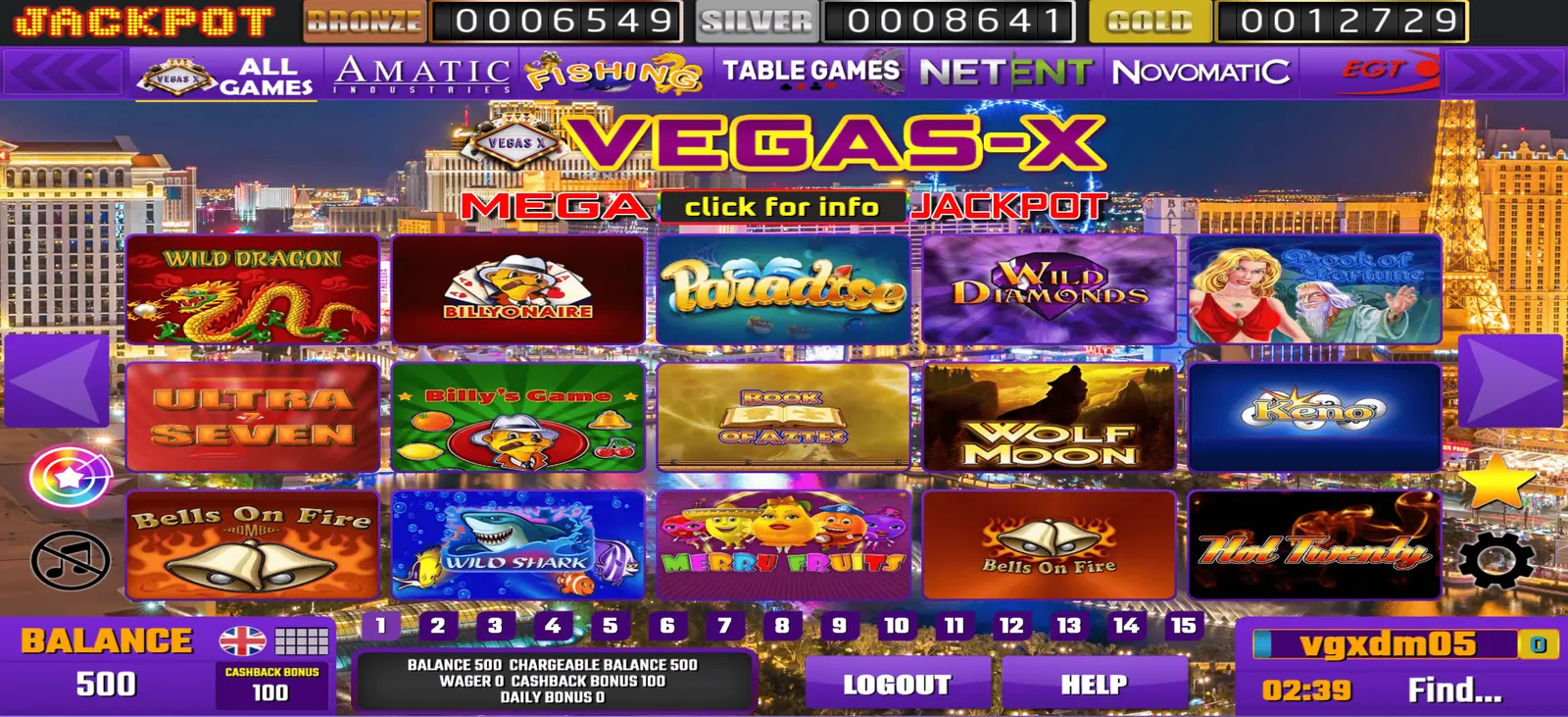 Vegas X game screenshot 1
