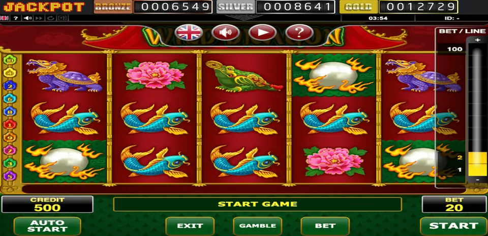 Vegas X game screen